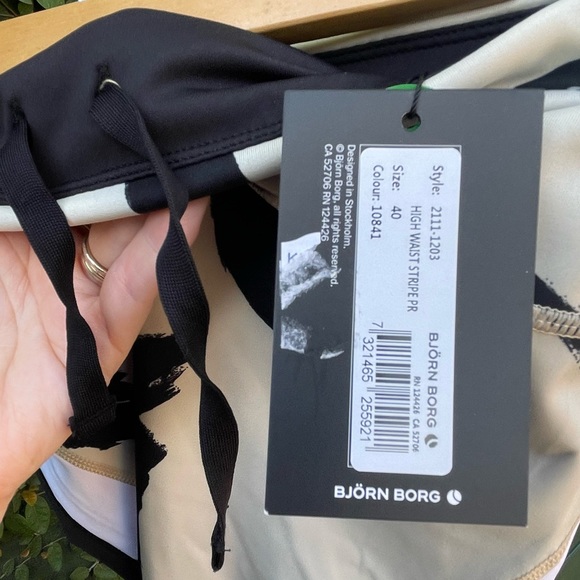 NWT | Björn Borg | High Waist Stripe Print Tights | Size 8/10 - Picture 13 of 14